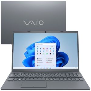 Notebook VAIO® FE15 AMD® Ryzen 7-5700U Windows 11 Home 32GB 512GB SSD 15.6" Full HD - Prata Titânio