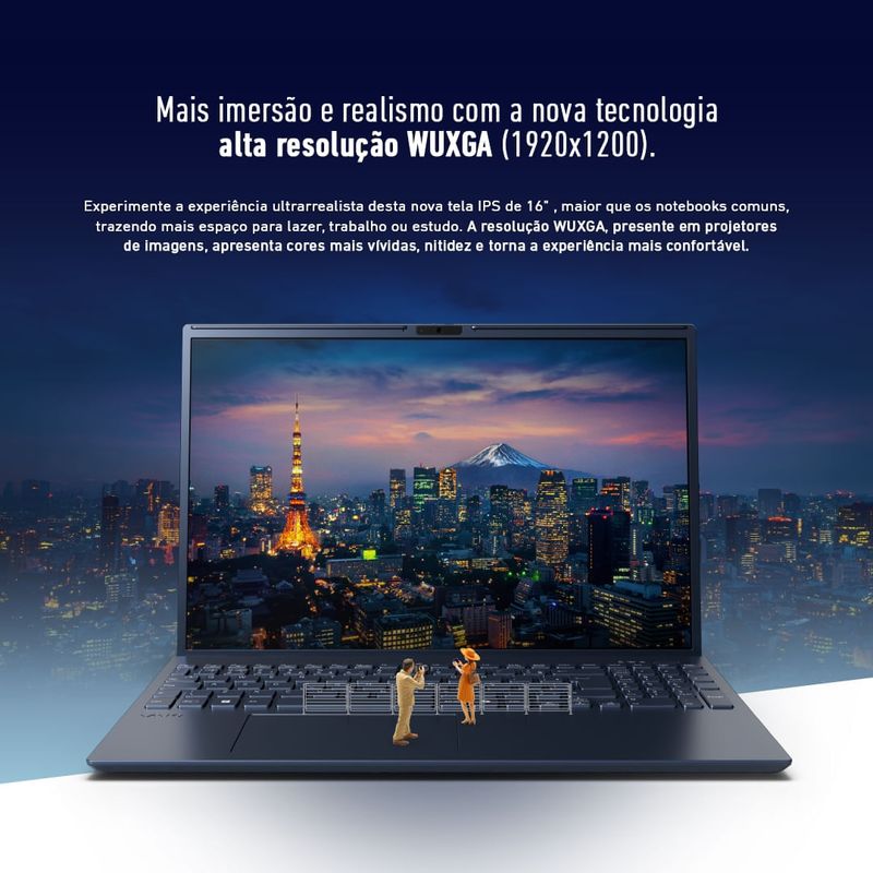 Notebook VAIO FE16 Intel® Core™ i5-1334U Linux 8GB RAM 256GB SSD 16" IPS WUXGA Antirreflexo - Cinza Grafite-1770127500187