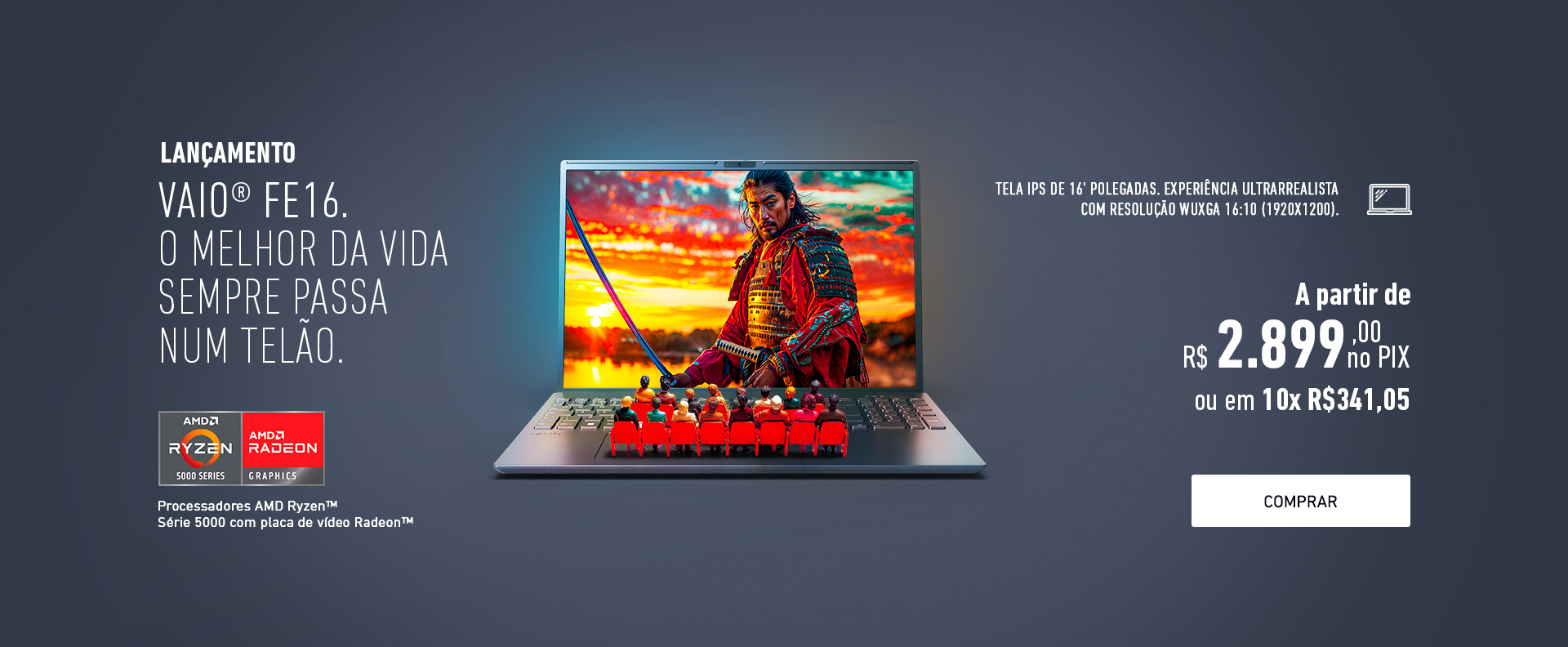 Lançamento: VAIO FE16 com preços a partir de R$2.999 no PIX + Frete Grátis