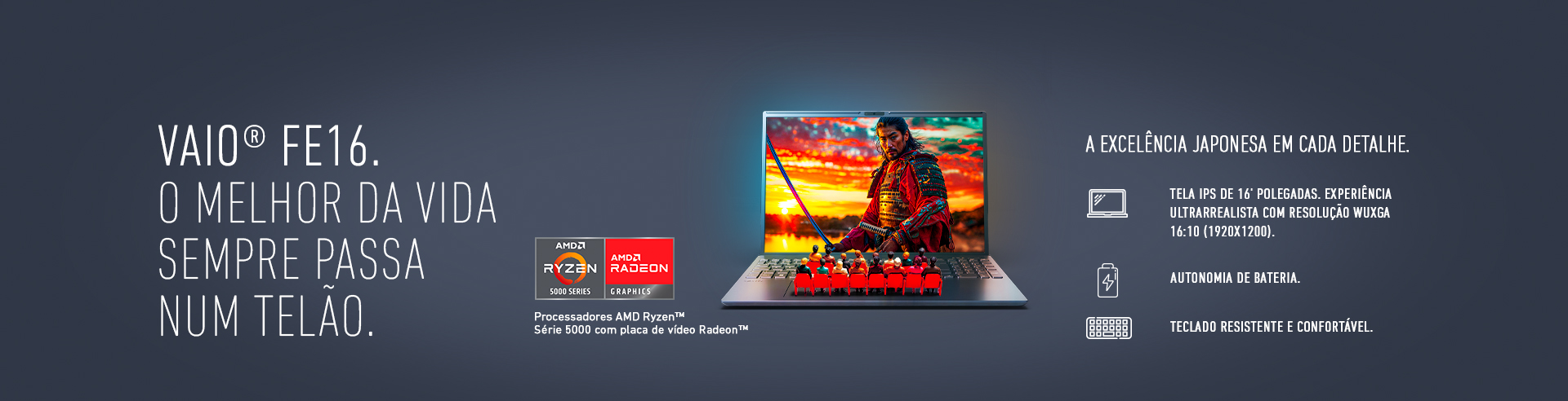 Linha de Notebooks VAIO FE16